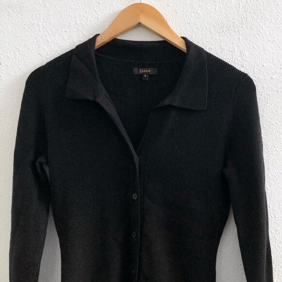 QUINCE Ribbed Knit Collared Dress Size Small - Picture 5 of 7